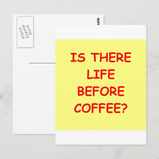 Carte Postale café (Devant / Derrière)