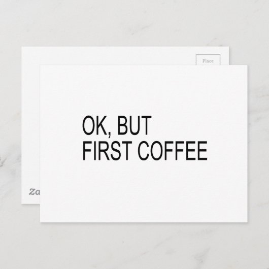 Carte Postale café (Devant / Derrière)