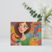 Carte postale café (Debout devant)