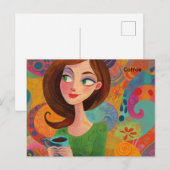 Carte postale café (Devant / Derrière)