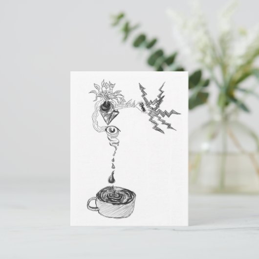 Carte Postale Café (Debout devant)