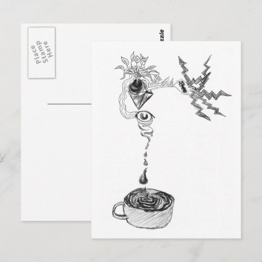 Carte Postale Café (Devant / Derrière)