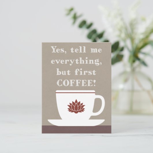 Carte Postale Café (Debout devant)