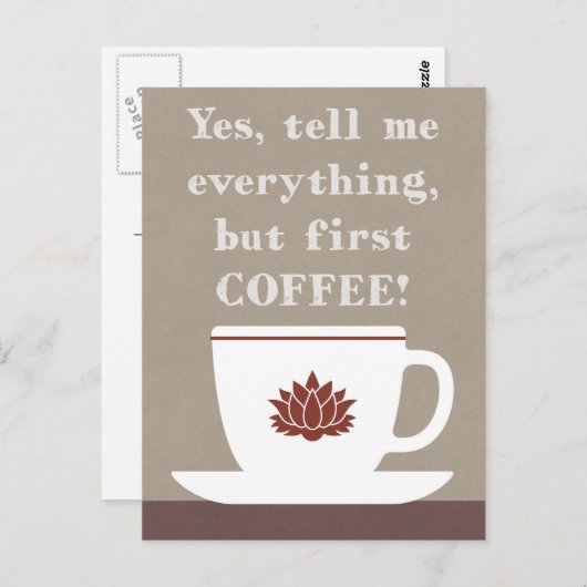 Carte Postale Café (Devant / Derrière)