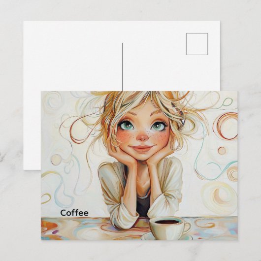 Carte Postale Café (Devant / Derrière)