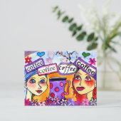 Carte Postale café (Debout devant)