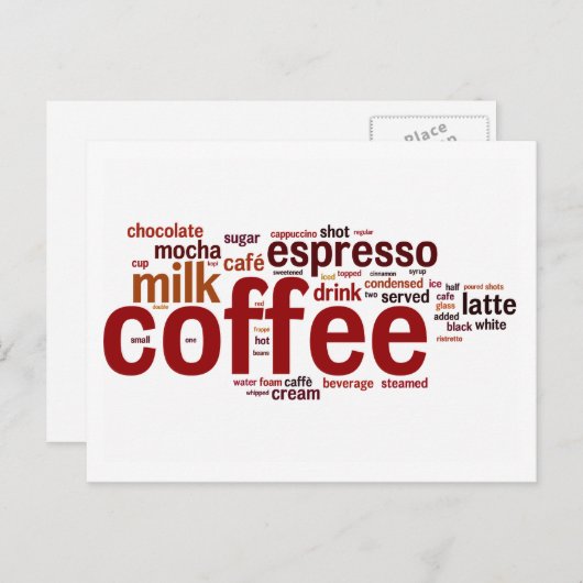 Carte Postale Café (Devant / Derrière)