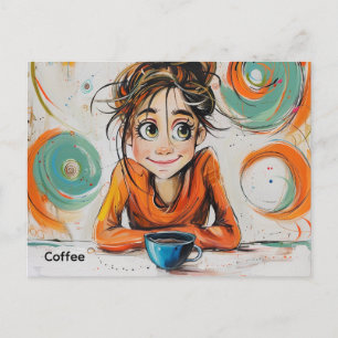 Carte postale café