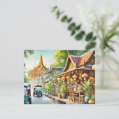 Carte Postale Café à Bangkok Thailande Grand Palais (Debout devant)