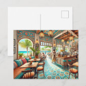 Carte Postale Café à Cancun Mexique (Devant / Derrière)