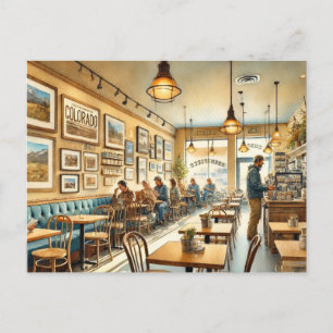 Carte Postale Café à Denver Colorado