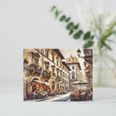 Carte Postale Café à Florence Italie (Debout devant)