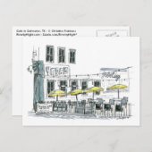 Carte Postale Café à Galveston, TX (Devant / Derrière)