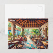 Carte Postale Café à Goa India (Devant / Derrière)