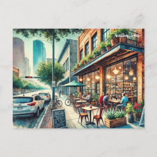Carte Postale Café à Houston Texas
