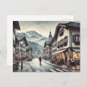 Carte Postale Café à Interlaken Suisse (Devant / Derrière)