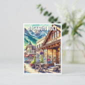 Carte Postale Café à Jackson Hole Wyoming (Debout devant)