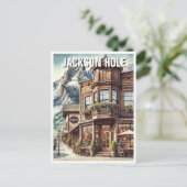 Carte Postale Café à Jackson Hole Wyoming Travel (Debout devant)