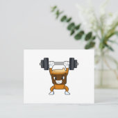 Carte Postale Café à l'entraînement de force avec barre (Debout devant)