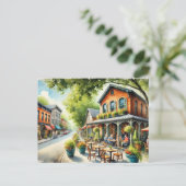 Carte Postale Café à Nashville Indiana (Debout devant)