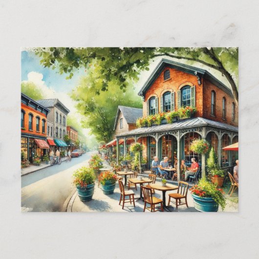 Carte Postale Café à Nashville Indiana (Devant)