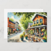 Carte Postale Café à Nashville Indiana (Devant / Derrière)