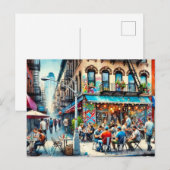 Carte Postale Café à New York Bronx (Devant / Derrière)