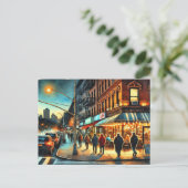 Carte Postale Café à New York Bronx (Debout devant)