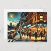 Carte Postale Café à New York Bronx (Devant / Derrière)