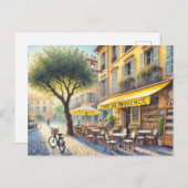 Carte Postale Café à Nice France Mug (Devant / Derrière)