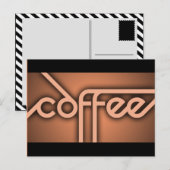 Carte Postale CAFÉ à ombre (Devant / Derrière)