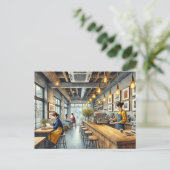 Carte Postale Café à Osaka (Debout devant)