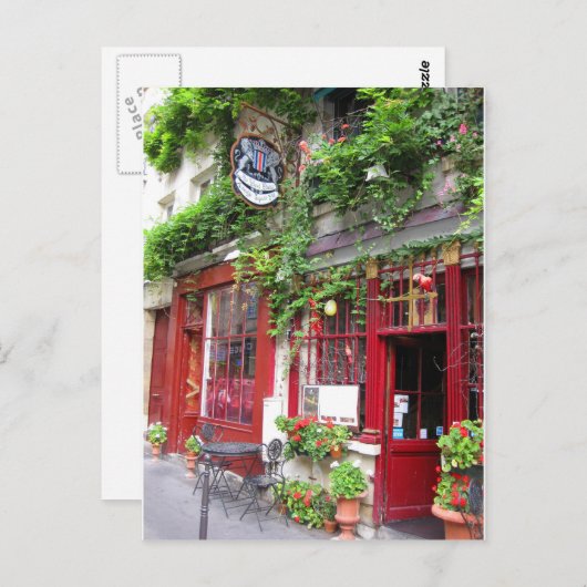 Carte Postale Café à Paris (Devant / Derrière)