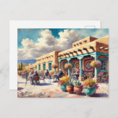 Carte Postale Café à Père Noël Fe Nouveau-Mexique (Devant / Derrière)