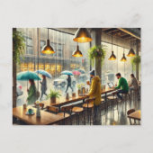 Carte Postale Café à Rainy Seattle (Devant)