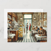 Carte Postale Café à Rome Mug (Devant / Derrière)