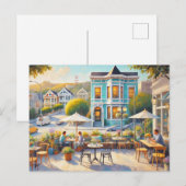 Carte Postale Café à San Francisco Golden Gate Bridge (Devant / Derrière)