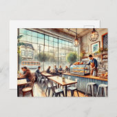 Carte Postale Café à San Francisco Mug (Devant / Derrière)