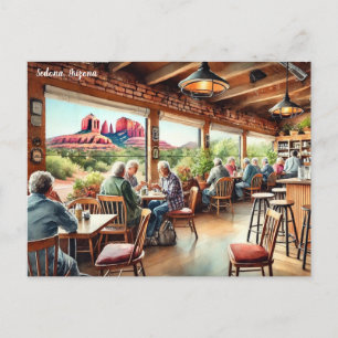 Carte Postale Café à Sedona Arizona View