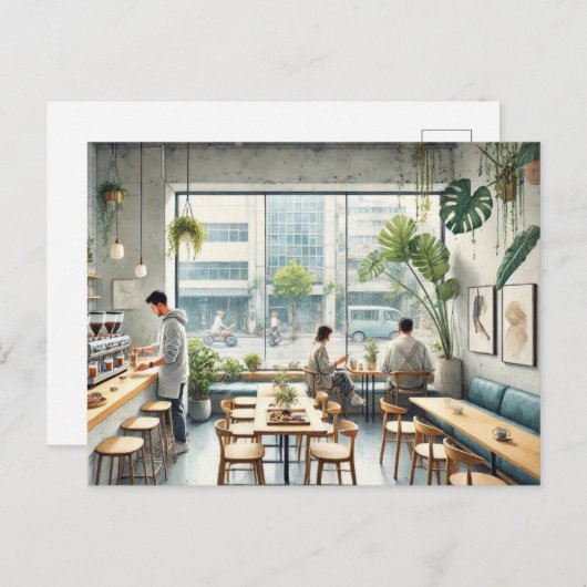 Carte Postale Café à Taipei (Devant / Derrière)