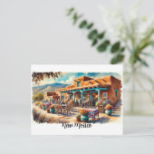 Carte Postale Café à Taos Nouveau-Mexique (Debout devant)
