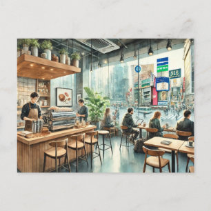 Carte Postale Café à Tokyo