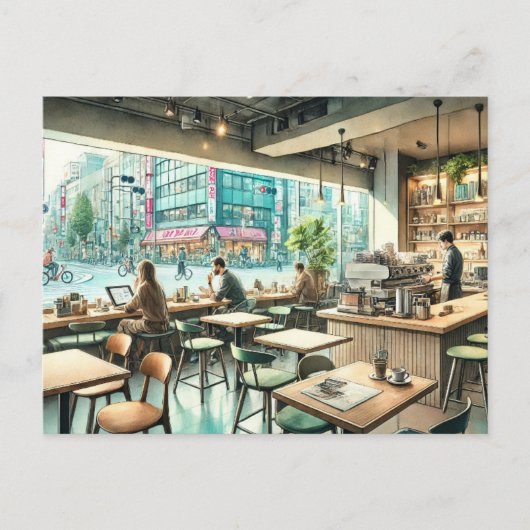 Carte Postale Café à Tokyo (Devant)