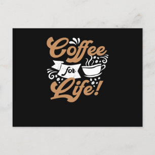 Carte Postale Café à vie Conception de café
