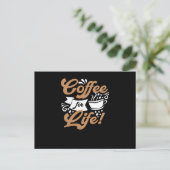 Carte Postale Café à vie | Conception de café (Debout devant)