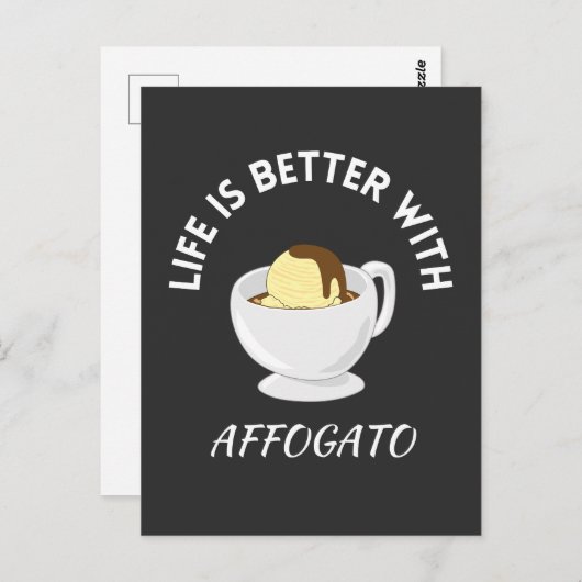 Carte Postale Café Affogato (Devant / Derrière)