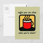 Carte Postale Café amusant (Devant / Derrière)