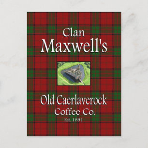 Carte Postale Café Ancien Caerlaverock du Clan Maxwell