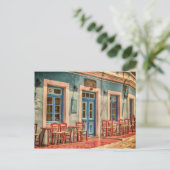 Carte Postale Café Architecture Bâtir Grèce Péloponnèse (Debout devant)