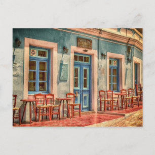Carte Postale Café Architecture Bâtir Grèce Péloponnèse